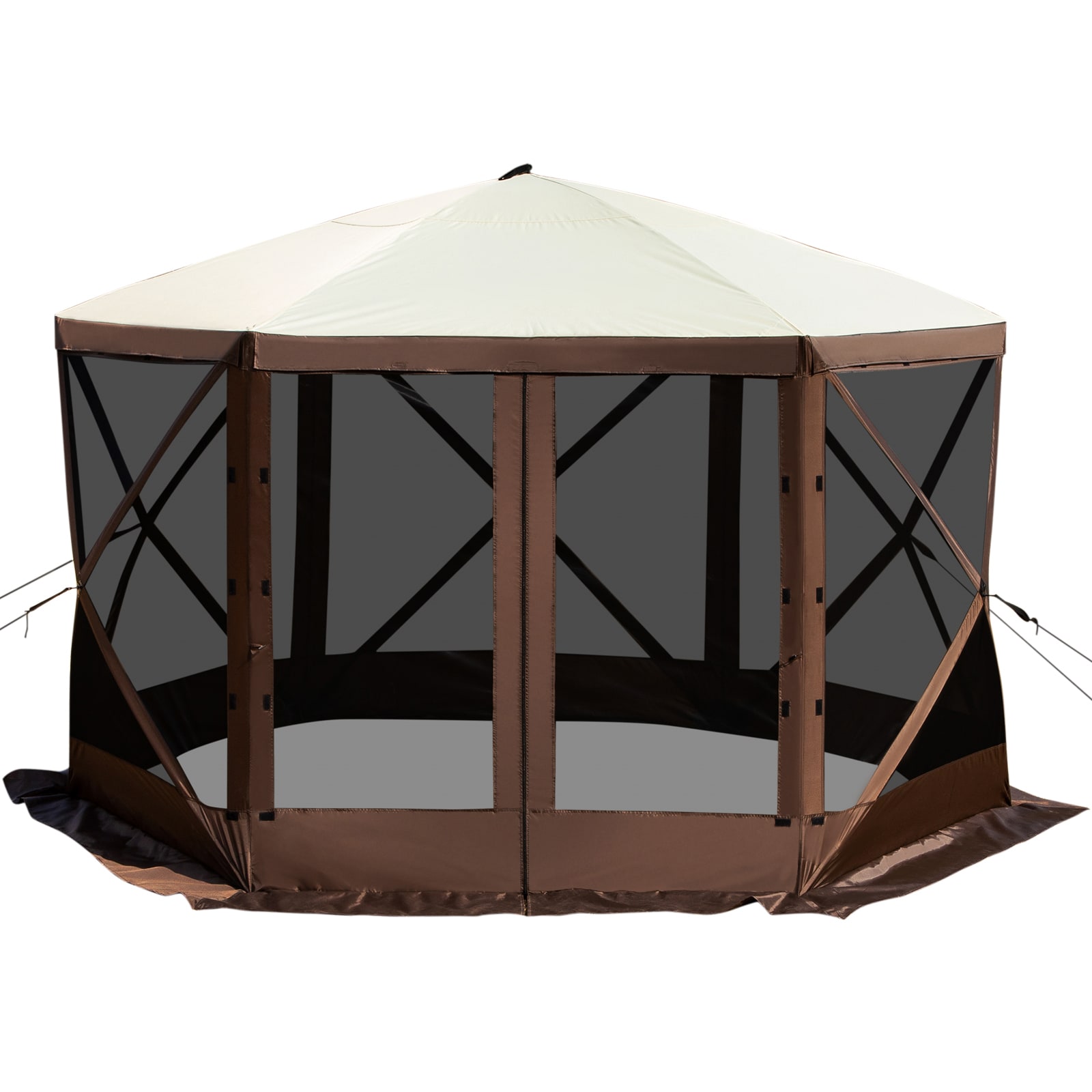 Camping Gazebo Pop-up Screen Tent For Garden And Backyard Shade_voghion.com